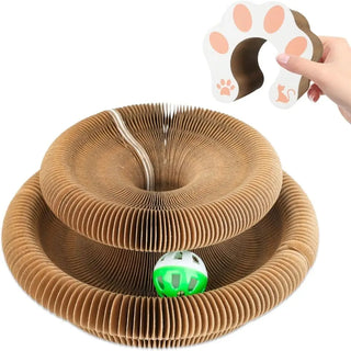 Accordion Cat Scratcher Toy with Bell Balls