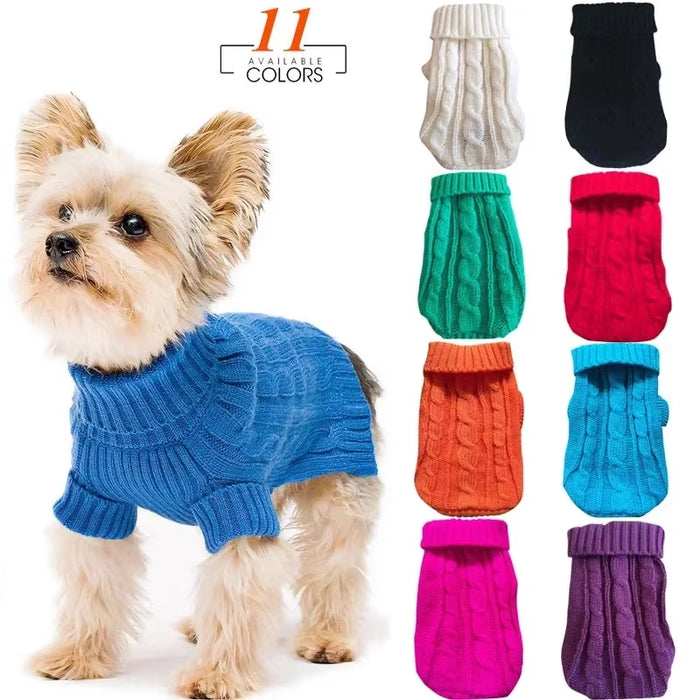 Pawzzie Knitted Winter Sweater for Small & Medium Dogs