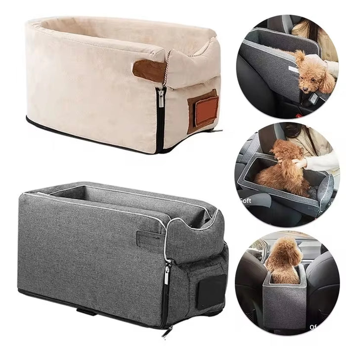 Pawzzie Portable Car Seat Bed for Small Dogs & Cats