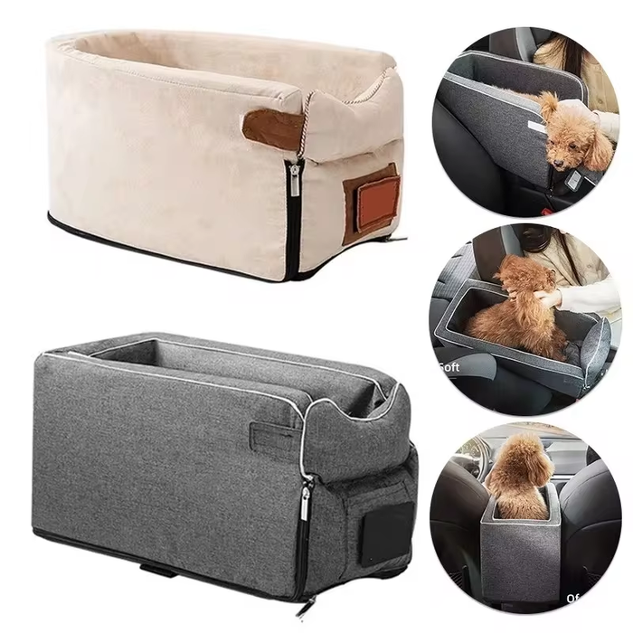 Car Console Pet Bed for Small Dogs & Cats | Travel Seat – Pawzzie