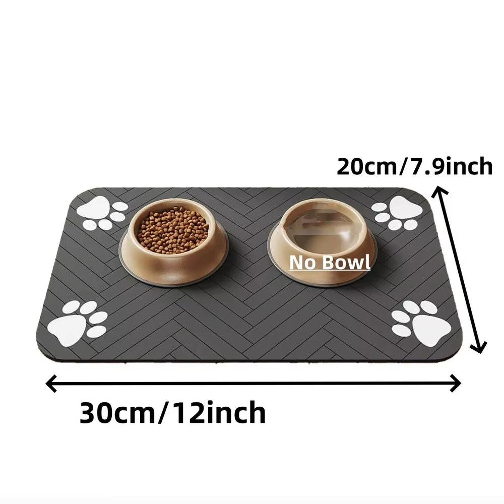 Pet Feeding Mat-Absorbent for Food and Water Bowl