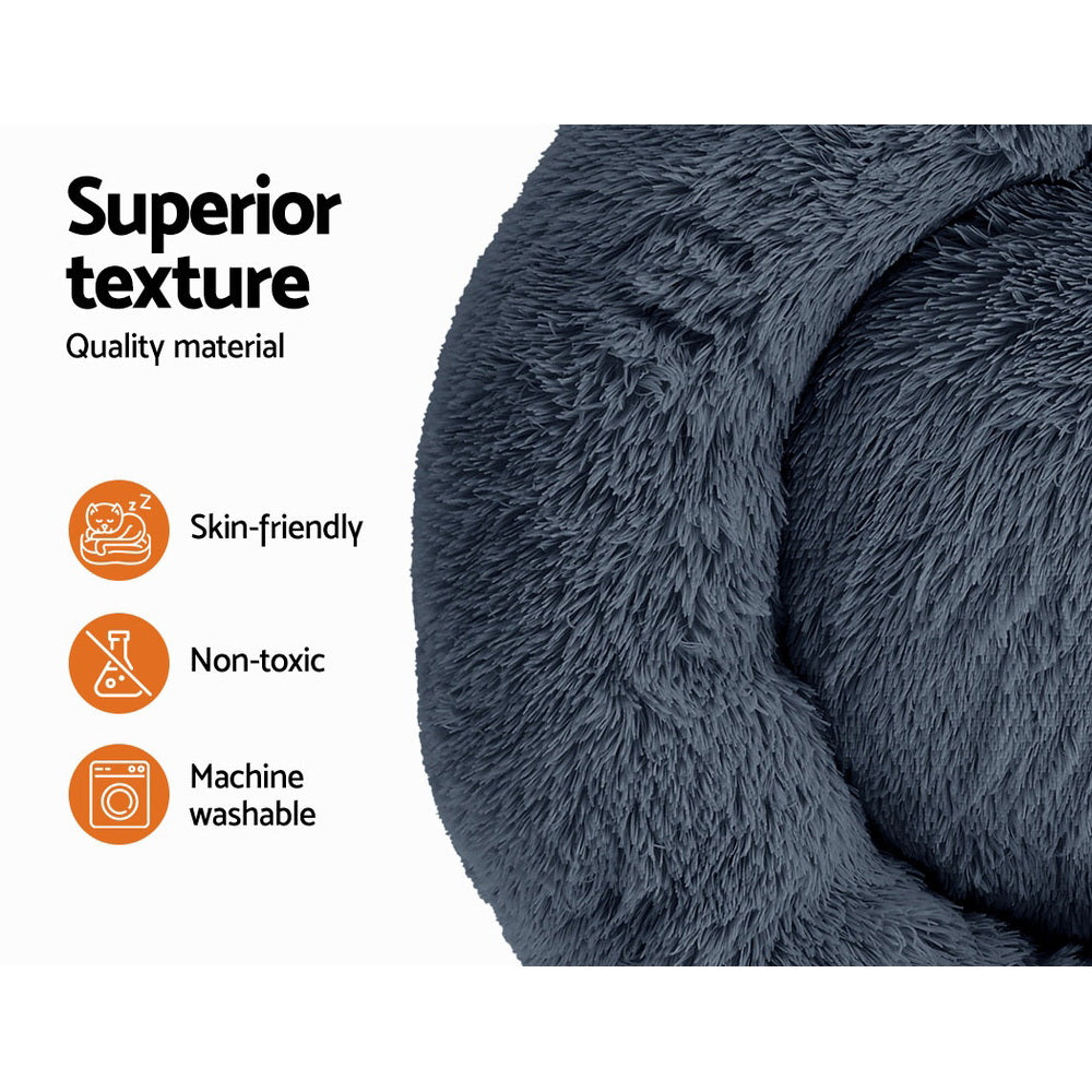 Pawzzie Calming Orthopedic Plush Dog Bed with dog resting
