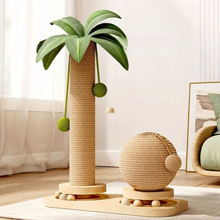 Coconut Tree Cat Scratching Post & Play Tower